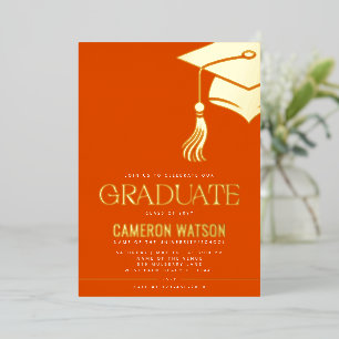 Modern Minimalist Hat and Tassel Graduation Party