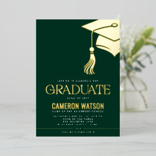 Modern Minimalist Hat and Tassel Graduation Party