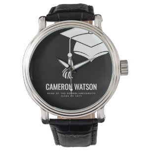 Modern Minimalist Hat and Tassel Graduation Watch