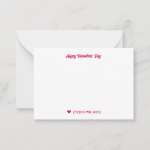Modern Minimalist Heart Pattern Valentine's Day Card
