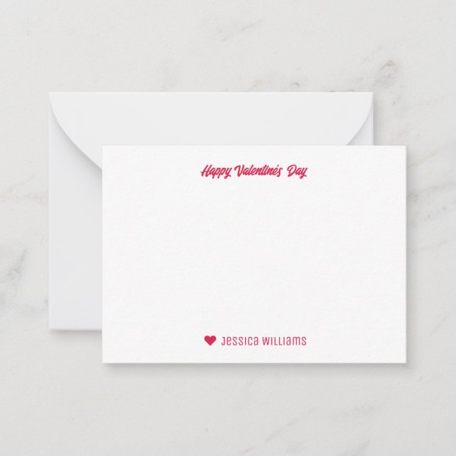 Modern Minimalist Heart Pattern Valentine's Day Card (Front)