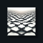 Modern Minimalist Hexagonal Matrix - Abstract 3D  Canvas Print<br><div class="desc">A stunning digital artwork featuring a vast, rhythmic field of elevated hexagonal pillars that stretch toward a bright horizon. The design emphasizes mathematical precision, clean lines, and a dramatic sense of perspective and depth. Perfect for modern office spaces, tech-themed environments, or as a sophisticated minimalist statement in contemporary home decor....</div>