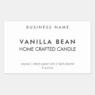 Modern Minimalist Homemade Candle Label Sticker