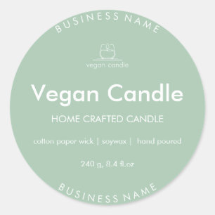 Modern Minimalist Homemade Candle Product Label
