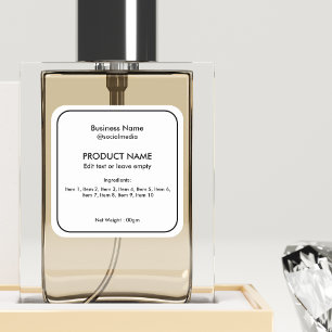 Modern Minimalist Ingredients Product Label