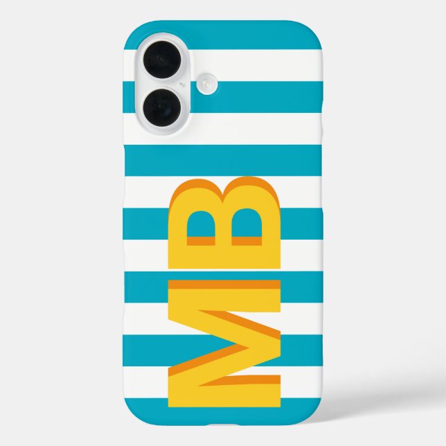 Modern Minimalist Initial Monogram Case-Mate iPhone Case (Back)