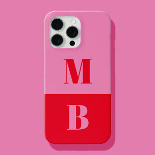 Modern Minimalist Initial Monogram iPhone 15 Pro Max Case