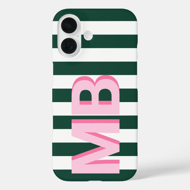 Modern Minimalist Initial Monogram Case-Mate iPhone Case (Back)