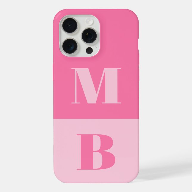 Modern Minimalist Initial Monogram iPhone Case (Back)