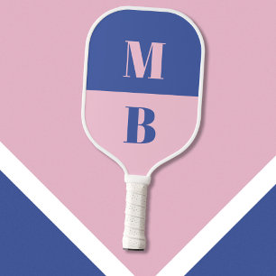 Modern Minimalist Initial Monogram Pickleball Paddle