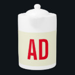 Modern Minimalist Initials Red Monogram Beige<br><div class="desc">Plain Minimalist Modern Designs. They're all simple,  attractive,  unique.</div>