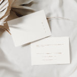 Modern Minimalist Ivory RSVP Card<br><div class="desc">Designed to coordinate with for the «SERENA» Wedding Invitation Collection. To change details, click «Personalize». To move the text or change the size, font, or colour, click «Click to customize further» It. View the collection link on this page to see all of the matching items in this beautiful design or...</div>