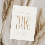 Modern Minimalist Ivory Tan Chic Wedding Save The Date<br><div class="desc">Modern Minimalist Ivory Tan Chic Wedding Save the Date</div>
