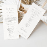Modern Minimalist Ivory Wedding Ceremony Program<br><div class="desc">Design features an handwritten font and modern minimalist design. Designed to coordinate with for the «SERENA» Wedding Invitation Collection. To change details, click «Personalize». To move the text or change the size, font, or colour, click «Click to customize further» It. View the collection link on this page to see all...</div>