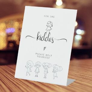 Modern Minimalist Kiddos Table Wedding Sign