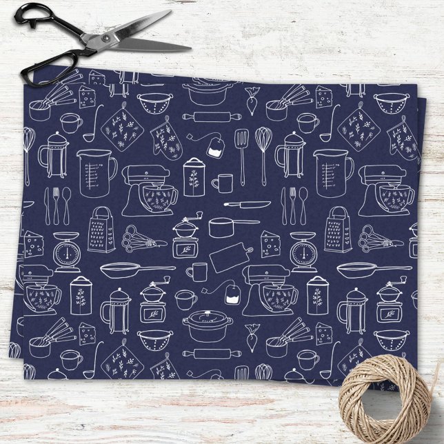 Modern Minimalist Kitchen Cooking Utensils Tissue Paper (In situ)