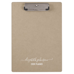 Modern Minimalist Kraft Clipboard