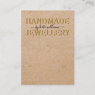 Modern Minimalist  kraft  jewellery display card