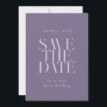 Modern Minimalist Lavender Purple Chic Wedding Save The Date<br><div class="desc">Modern Minimalist Lavender Purple Chic Wedding Save the Date</div>