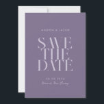 Modern Minimalist Lavender Purple Chic Wedding Save The Date<br><div class="desc">Modern Minimalist Lavender Purple Chic Wedding Save the Date</div>