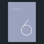 Modern Minimalist Lavender Purple Table Number Tab<br><div class="desc">This Modern Minimalist Table Number is perfect for wedding table numbers or any table number party needs! Fully customizable!</div>