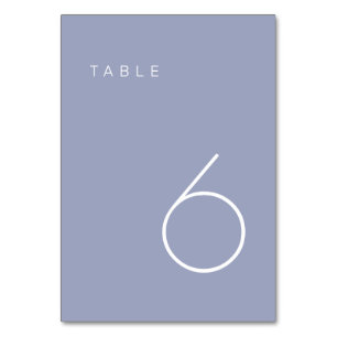 Modern Minimalist Lavender Purple Table Number Tab