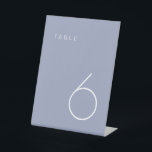 Modern Minimalist Lavender Purple Table Number Tab Pedestal Sign<br><div class="desc">This Modern Minimalist Table Number is perfect for wedding table numbers or any table number party needs! Fully customizable!</div>