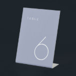 Modern Minimalist Lavender Purple Table Number Tab Pedestal Sign<br><div class="desc">This Modern Minimalist Table Number is perfect for wedding table numbers or any table number party needs! Fully customizable!</div>
