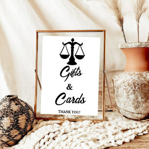 Modern Minimalist Lawyer Graduation gifts & Card Poster