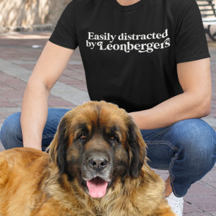 Modern Minimalist Leonberger Dog Dad Mom T-Shirt
