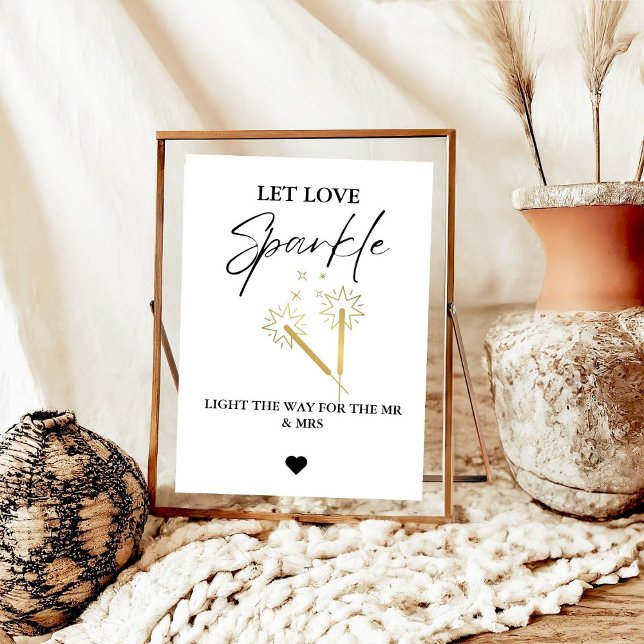 Modern Minimalist Let Love Glow Wedding Sign (Creator Uploaded)