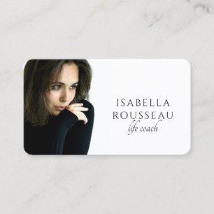 Modern Minimalist Life Coach Business Card