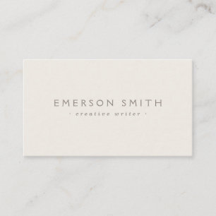 Modern minimalist light beige brown professional business card