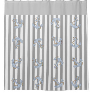 Modern minimalist light grey Anchor pattern stripe
