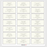 Modern Minimalist | Light Yellow Guest Address<br><div class="desc">This Modern Minimalist light yellow guest address sticker is perfect for your classy boho wedding. Its simple, unique abstract design accompanied by a contemporary minimal script and a white and dark green colour palette gives this product a feel of elegant formal luxury while staying simplistic, chic bohemian. Keep it as...</div>