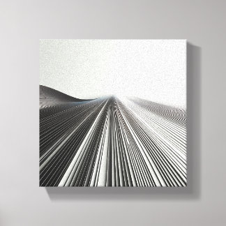Modern Minimalist Linear Perspective - Abstract 3D Canvas Print