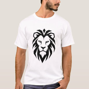 Modern Minimalist Lion Head Icon T-Shirt