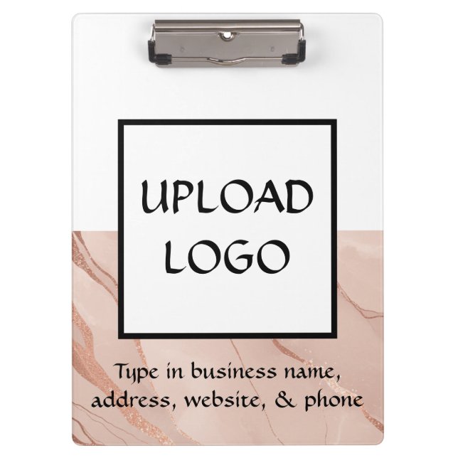 Modern Minimalist Logo Business Promotional Clipboard (Front)