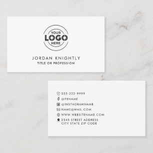 Modern Minimalist Logo Icons Custom Business Card