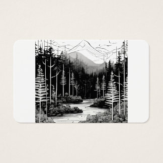 Modern minimalist logo line art forest