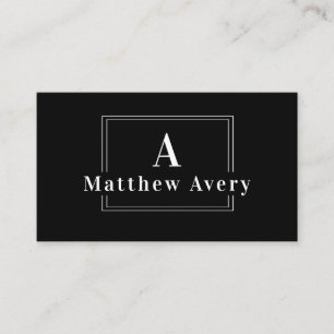 modern minimalist logo monogram business card