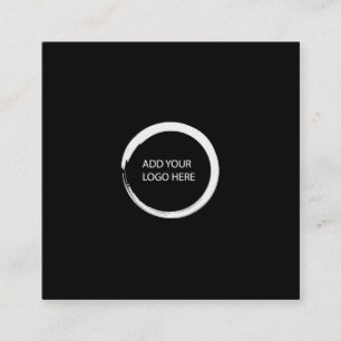 Modern minimalist logo simple black professional   square business card