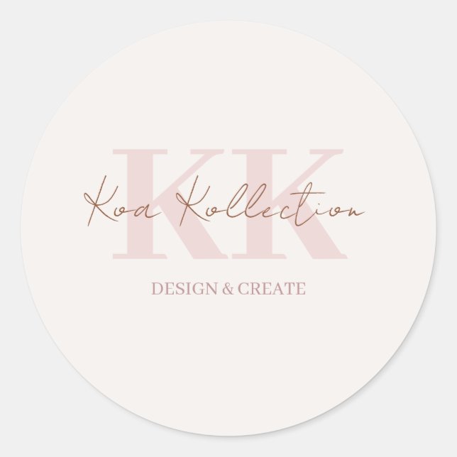 Modern Minimalist Logo Sticker (Front)