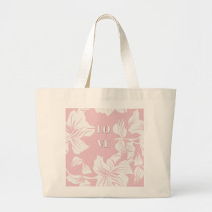Modern Minimalist LOVE Botanical Jumbo Tote