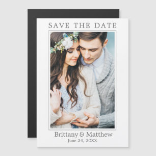 Modern Minimalist Magnetic Photo Save the Date
