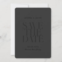 Modern Minimalist Matte Black Chic Wedding