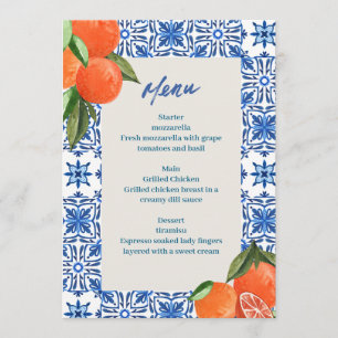 Modern Minimalist Menu