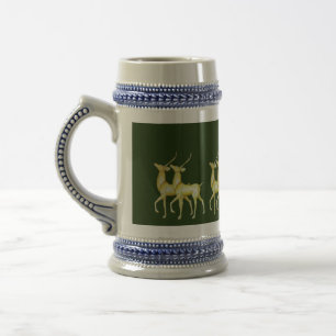 Modern Minimalist Merry Christmas Reindeer Beer Stein
