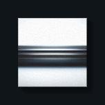 Modern Minimalist Metallic Horizon Art - Abstract  Canvas Print<br><div class="desc">A sleek and ultra-modern digital artwork featuring a series of sharp, parallel metallic beams extending across a minimalist white horizon. The design emphasizes industrial precision, polished textures, and a clean linear perspective that creates a sense of infinite distance. This sophisticated piece is ideal for executive boardrooms, high-end architectural studios, or...</div>