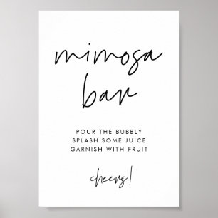 Modern Minimalist Mimosa bar sign